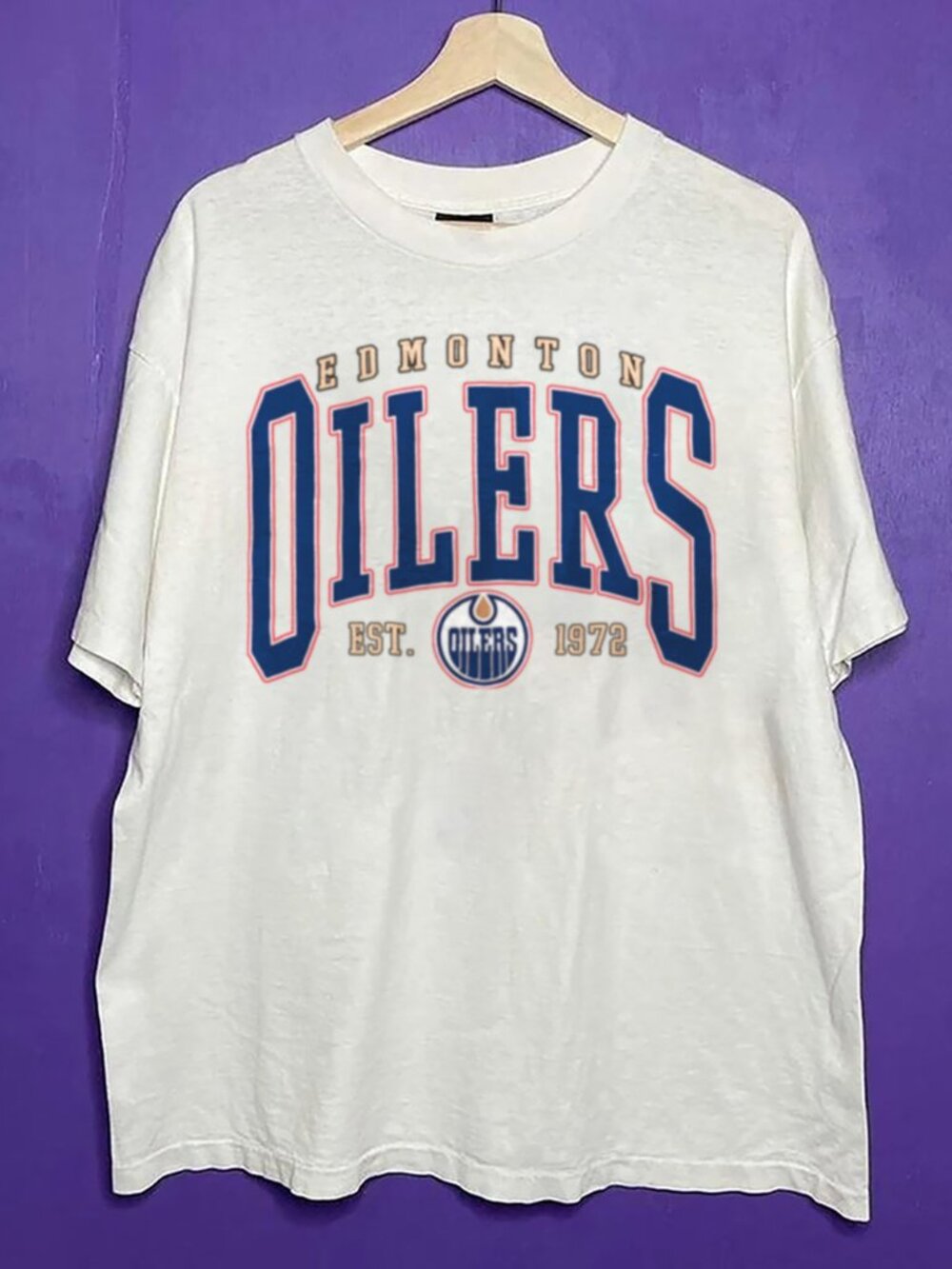 Vintage Edmonton Oilers NHL Unisex Shirt, Retro Edmonton Oilers Hockey Shirt Tee